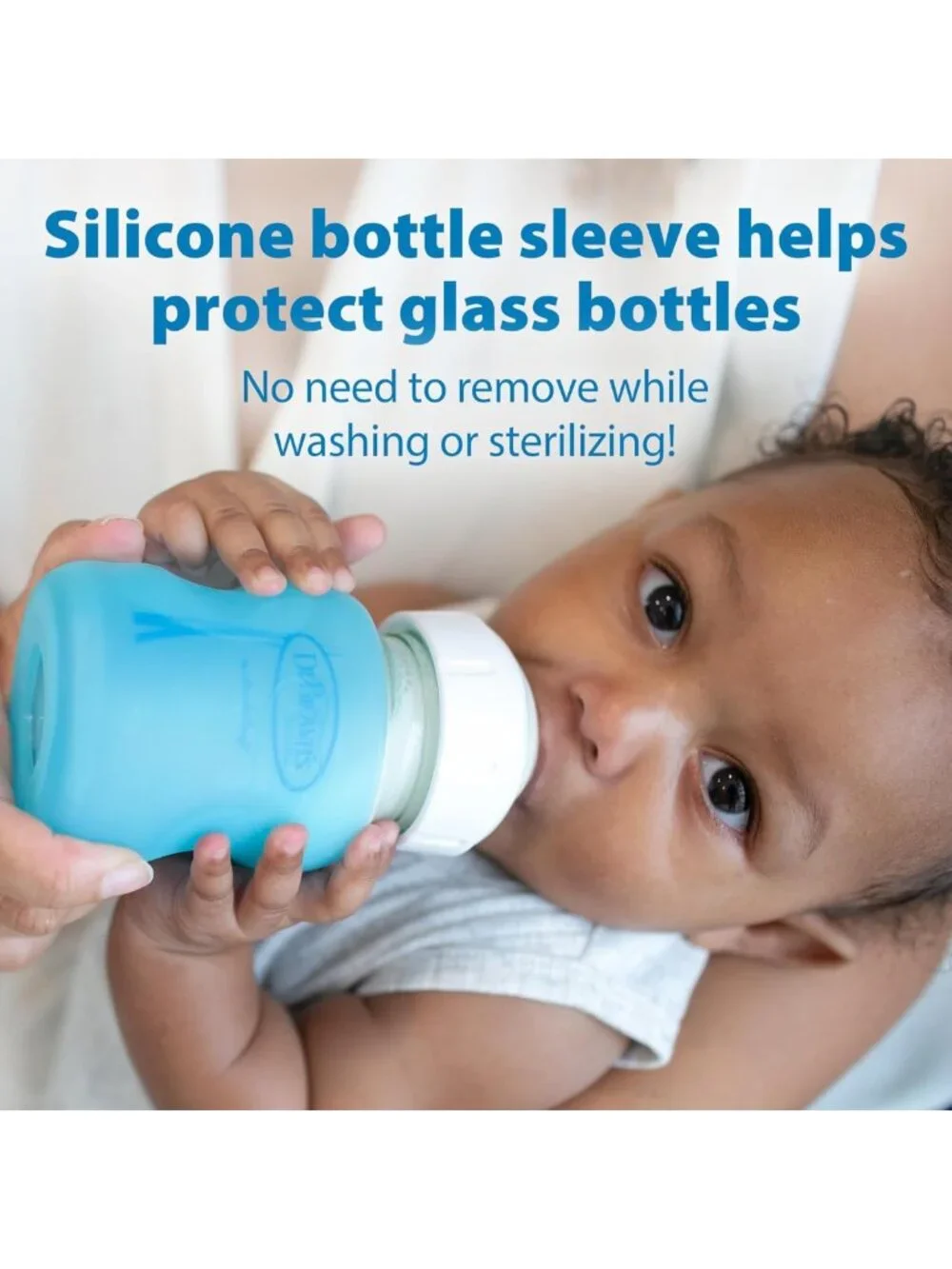 Anti-Colic Wide-Neck Glass Baby Bottles, 9 oz - Set of 3 for Easy Feeding